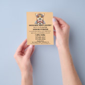 Dog grooming business personalized flyer (Hand)