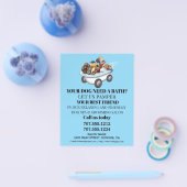 Dog grooming business personalized flyer (Enkel)