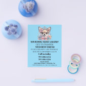 Dog grooming business personalized flyer (Enkel)