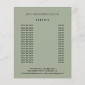 Dog grooming business personalized flyer (Achterkant)