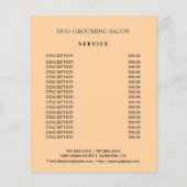 Dog grooming business personalized flyer (Achterkant)