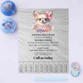 Dog grooming business personalized flyer (Enkel)