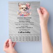Dog grooming business personalized flyer (Hand)