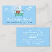Dog Grooming Care Haircut Funny Pet Bubble Bath Visitekaartje (Voorkant / Achterkant)