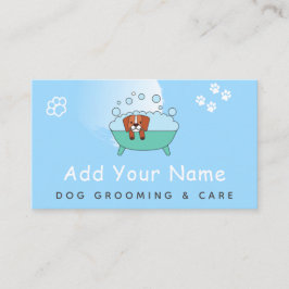 Dog Grooming Care Haircut Funny Pet Bubble Bath Visitekaartje
