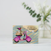 Dog Grooming Cool Sparkle Zebra Pet Veterinarian Visitekaartje (Staand voorkant)