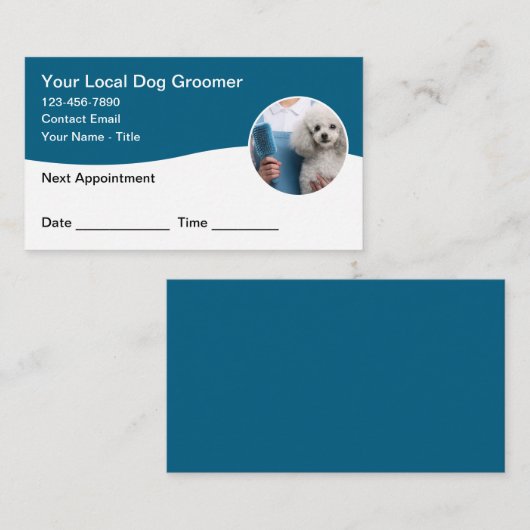 Dog Grooming Customer Appointment Cards Afsprakenkaartje (Voorkant / Achterkant)
