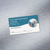 Dog Grooming Customer Magnetic Appointment Cards Magnetisch Visitekaartje (Voorbeeld)