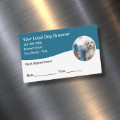 Dog Grooming Customer Magnetic Appointment Cards Magnetisch Visitekaartje