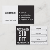 Dog Grooming Customer Reference Card Aanbevelingskaartje (Voorkant / Achterkant)