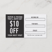 Dog Grooming Customer Reference Card Aanbevelingskaartje (Achterkant)