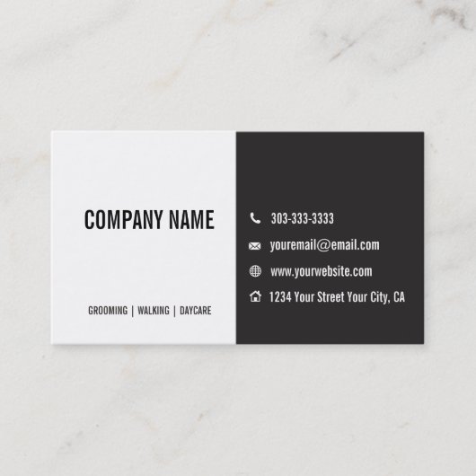 Dog Grooming Customer Reference Card Aanbevelingskaartje (Voorkant)