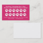 Dog Grooming Customer Rewards Kaart - Loyaliteit K Klantenkaartje (Voorkant / Achterkant)