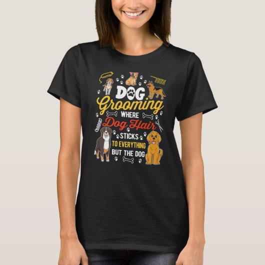 Dog Grooming Dog Groomer T-shirt (Voorkant)