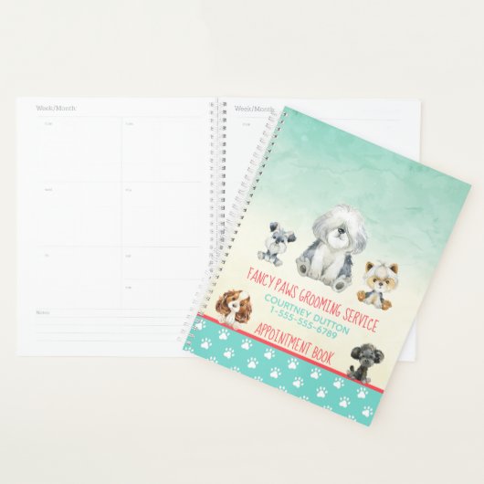 Dog Grooming Dog Spa Appointbook Planner (Display)