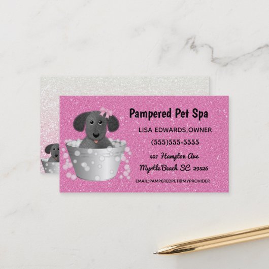 Dog Grooming Dog Spa Appointcard Afsprakenkaartje (Voorkant / Achterkant in situ)