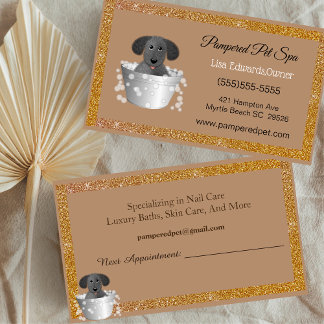 Dog Grooming Dog Spa Glitter Business Afsprakenkaartje