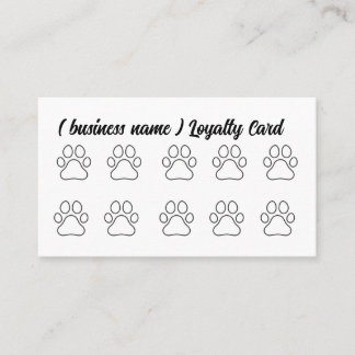 Dog Grooming, Dog Wash Loyalty Card