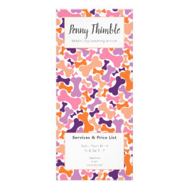 Dog Grooming, Doggie bone Groomer Reclamekaart