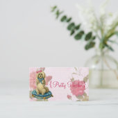 Dog Grooming  Floral Visitekaartje (Staand voorkant)