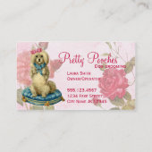 Dog Grooming  Floral Visitekaartje (Achterkant)
