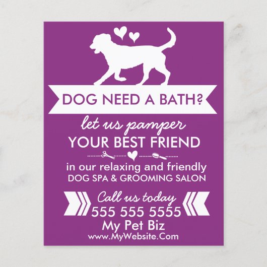 Dog Grooming Flyer -  (Voorkant)