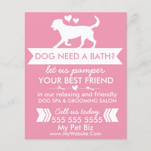 Dog Grooming Flyer -  (Voorkant)
