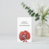 Dog Grooming Fun QR Code Visitekaartje (Staand voorkant)