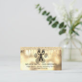 Dog Grooming | Glitter Drip Boke Visitekaartje (Staand voorkant)