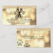 Dog Grooming | Glitter Drip Boke Visitekaartje (Voorkant / Achterkant)