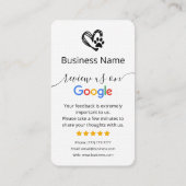 Dog Grooming Google Review Request Kaart QR-code Visitekaartje (Achterkant)