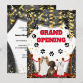 Dog grooming grand opening VIP red tappet Kaart (Voorkant / Achterkant)