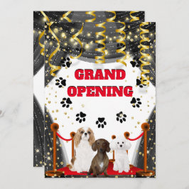 Dog grooming grand opening VIP red tappet Kaart