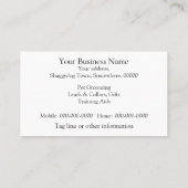 Dog grooming hiry sheepdog visitekaartje (Achterkant)