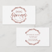 Dog grooming in de vorm van een cirkelgoud van roo visitekaartje (Voorkant / Achterkant)