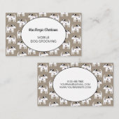 Dog Grooming Jack Russell Terrier Brown Paper Visitekaartje (Voorkant / Achterkant)