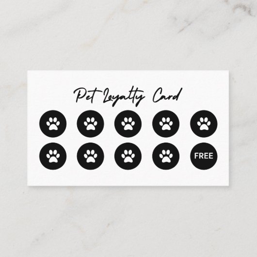 Dog Grooming Klantenkaartje (Achterkant)