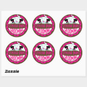 Dog Grooming Logo Aanpassen met Jouw naam Ronde Sticker (Vel)