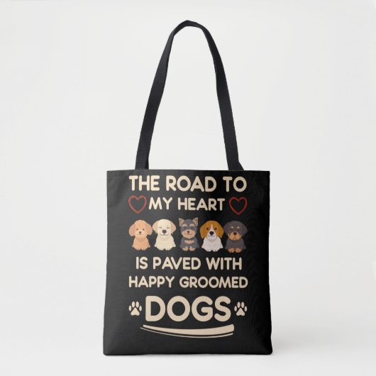 Dog Grooming Love Animal Dog Groomer Tote Bag (Voorkant)