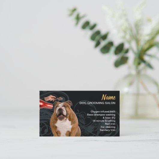 Dog grooming Loyaliteit Korting Visitekaartje (Staand voorkant)