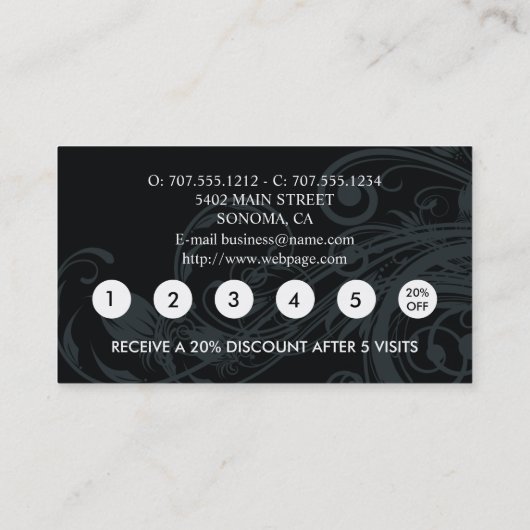 Dog grooming Loyaliteit Korting Visitekaartje (Achterkant)