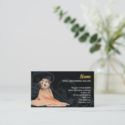 Dog grooming Loyalty Discount Visitekaartje (Staand voorkant)