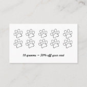 Dog Grooming Loyalty-kaart Klantenkaartje (Achterkant)