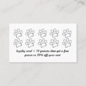 Dog Grooming Loyalty-kaart Klantenkaartje (Achterkant)