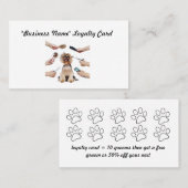 Dog Grooming Loyalty-kaart Klantenkaartje (Voorkant / Achterkant)