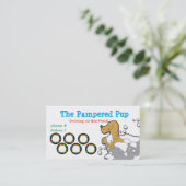 Dog Grooming Loyalty Punch Kaart Visitekaartjes (Staand voorkant)