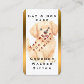 Dog Grooming Personalized Luxury Modern Collection Visitekaartje (Achterkant)