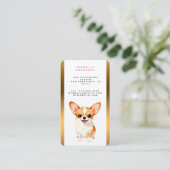 Dog Grooming Personalized Luxury Trendy Collection Visitekaartje (Staand voorkant)
