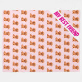Dog Grooming Personalized Modern Collection Fleece Deken (Voorkant (Horizontaal))