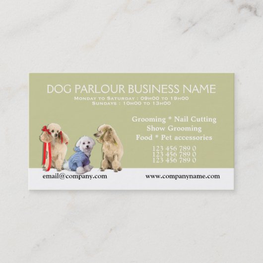 Dog grooming pet care PERSONALIZE Afsprakenkaartje (Voorkant)